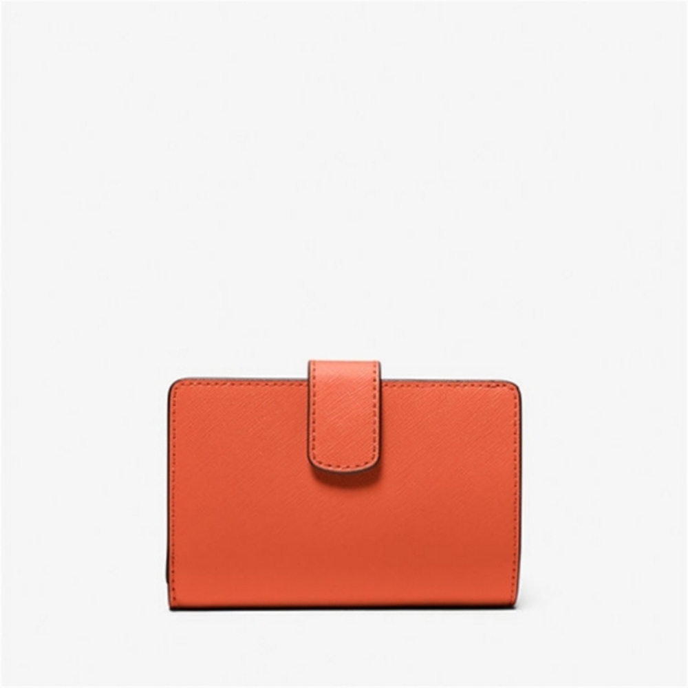 Micheal Kors Medium Crossgrain Leather Wallet in Red Clay NWT - Picture 2 of 4